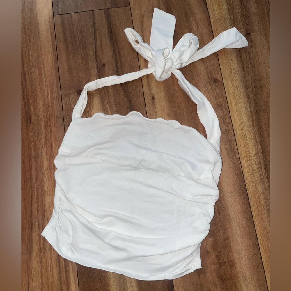 White Halter Top